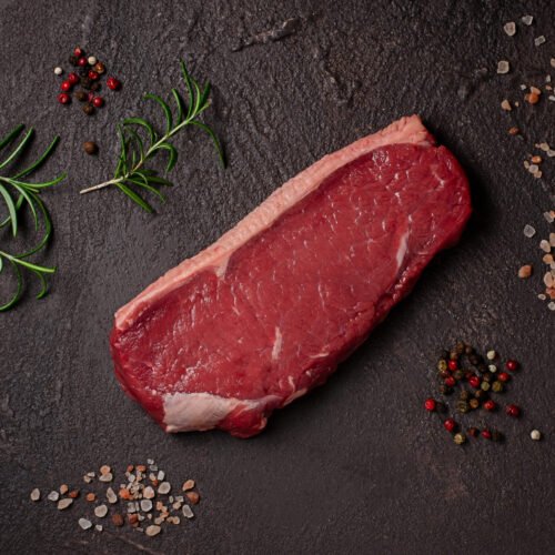 STRIPLOIN/NEW YORK STRIP ekologiška sausai brandinta jautienos nugarinė be kaulo -  (vnt. ~0,4kg) 40€/kg