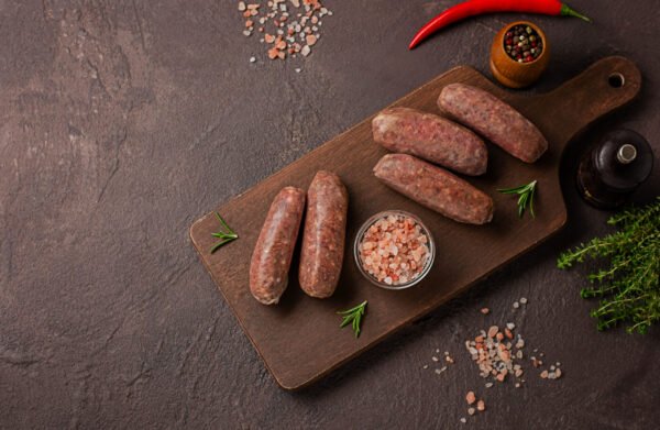 Šaldytos žalios jautienos „Grill dešrelės“ (vnt.~0,600kg) 23 €/kg