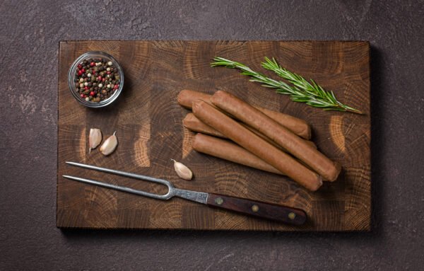 Virtos jautienos pieniškos dešrelės (vnt. ~0,250kg) 21 €/kg